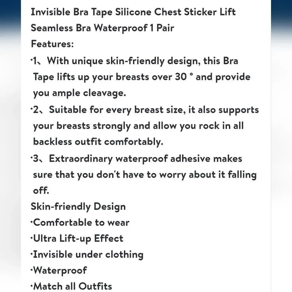 Leopard Reusable Invisible Tape Silicone Chest Sticker Lift Seamless Bra XxL